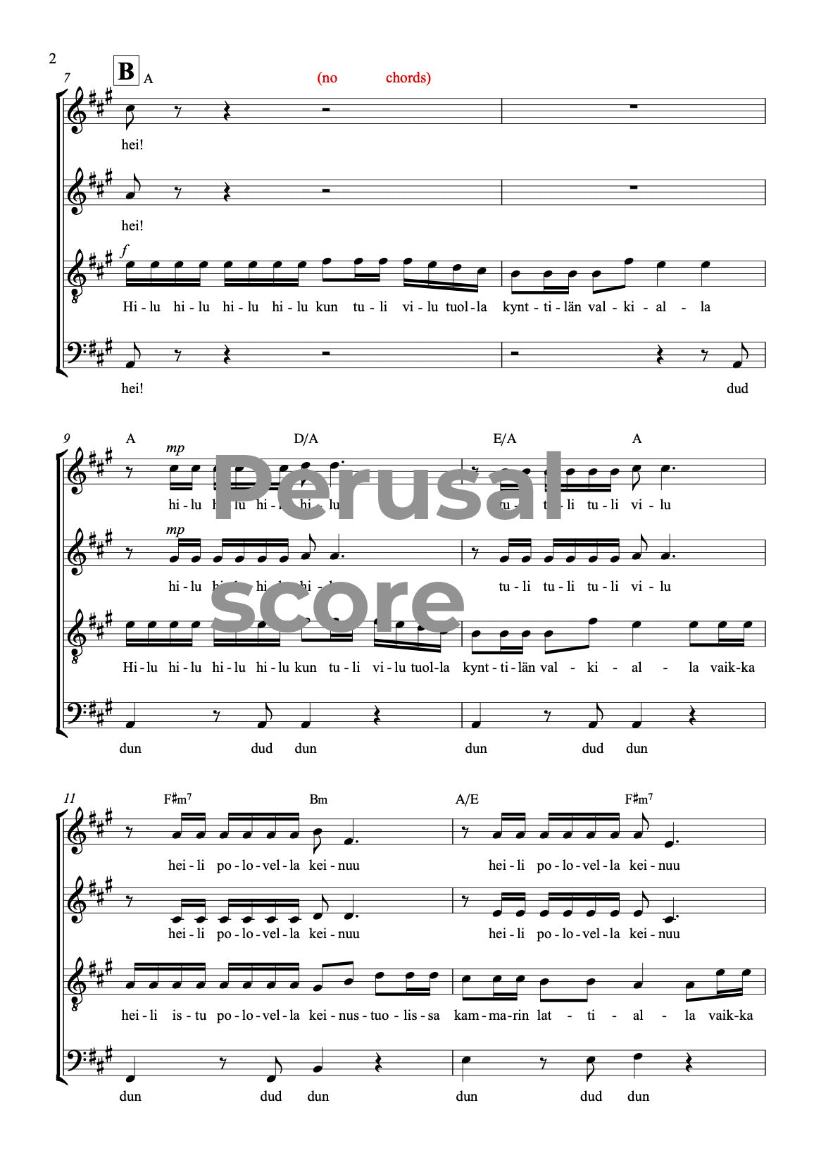 Hiluhilu SATB