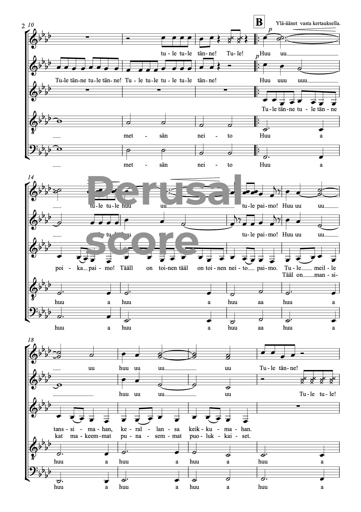 Metsän tyttö SATB