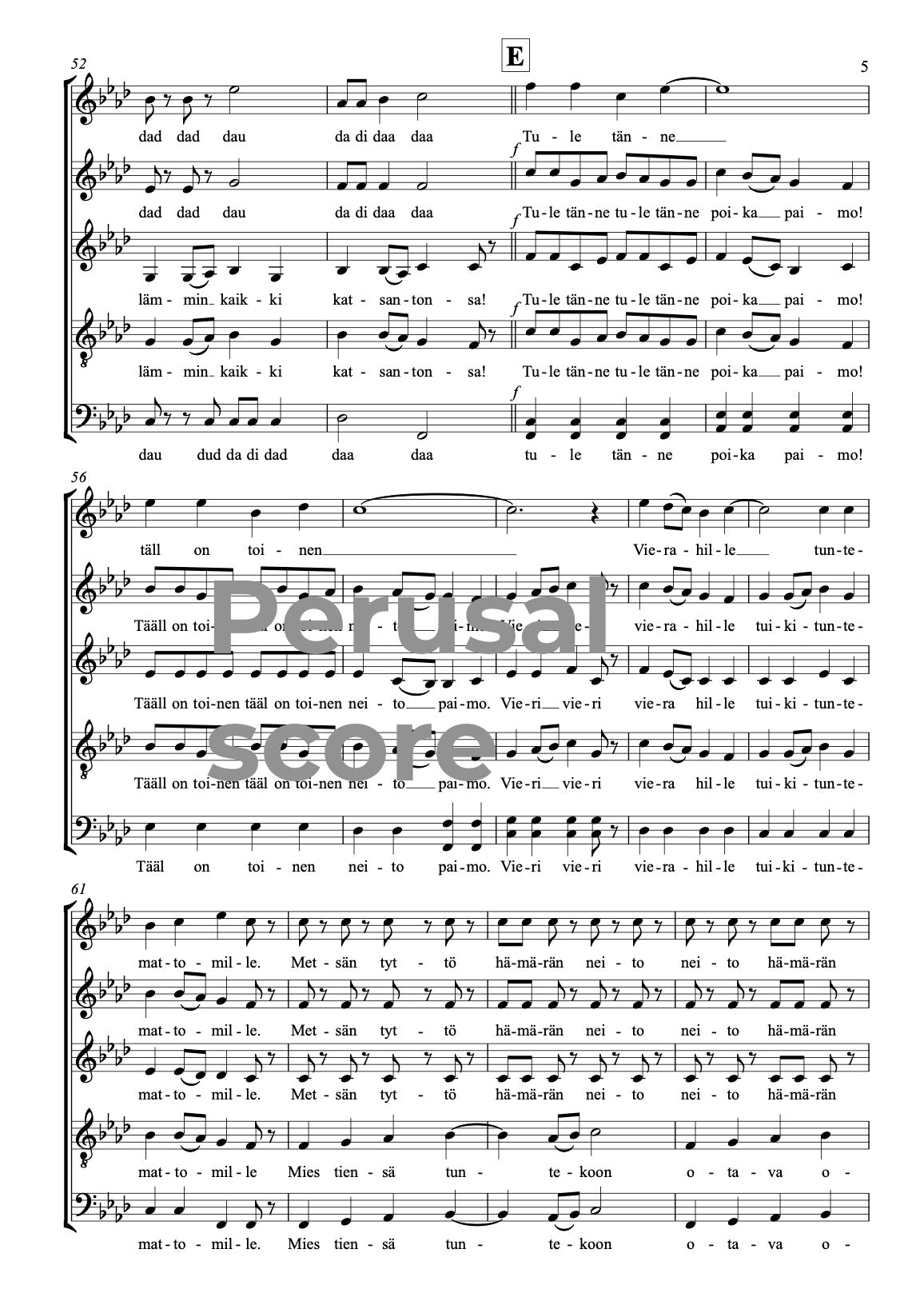Metsän tyttö SATB
