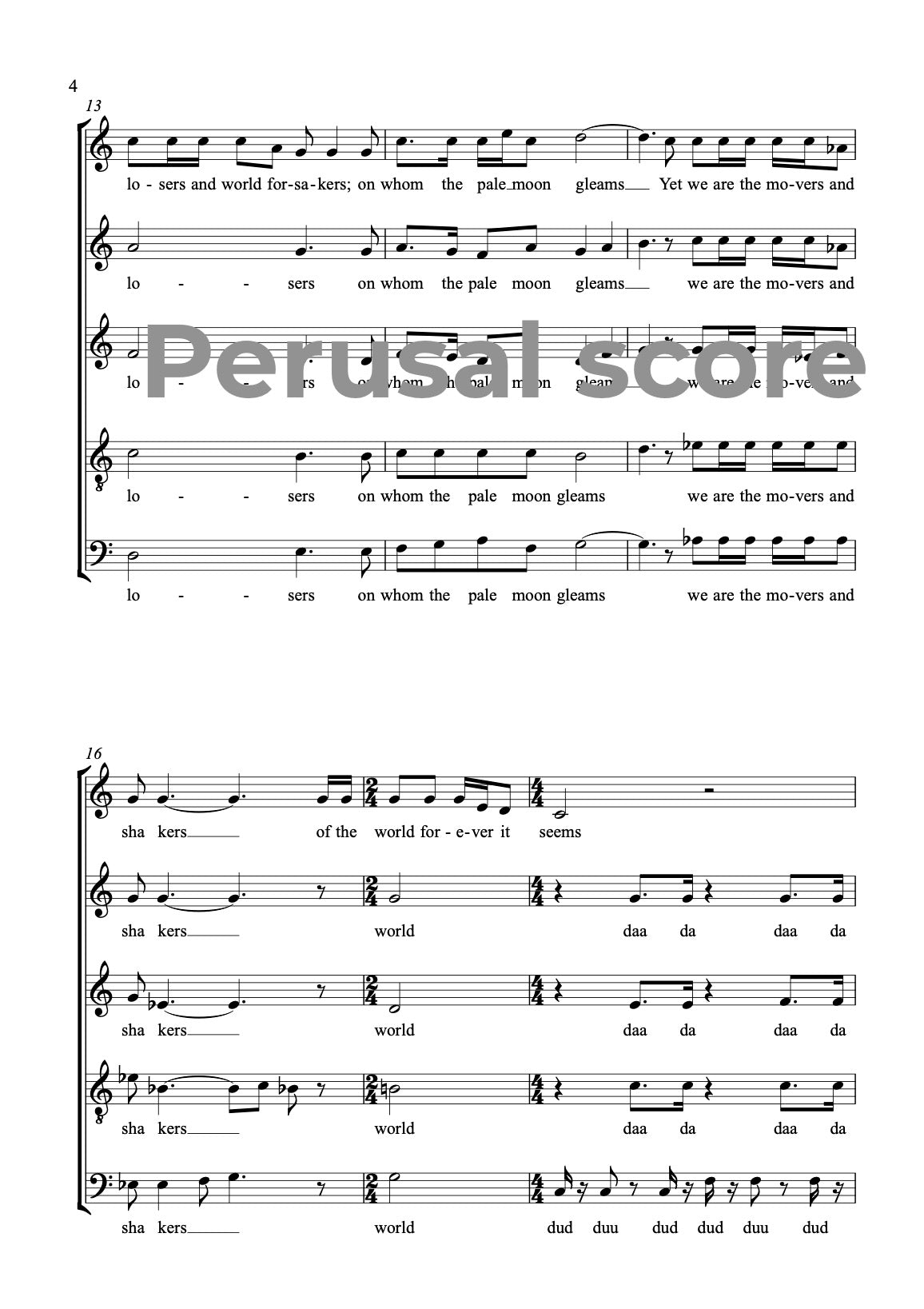 We Are the Music Makers SSATB