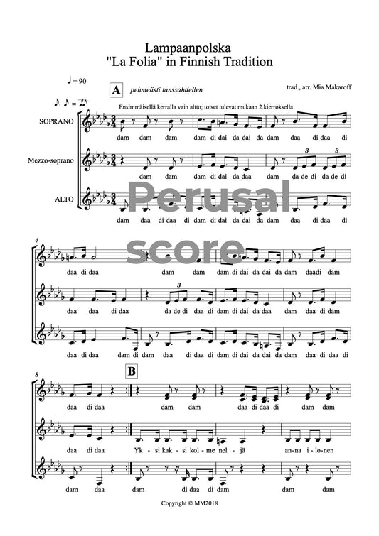 Lampaanpolska SATB