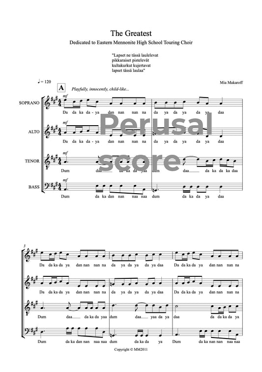 The Greatest SATB