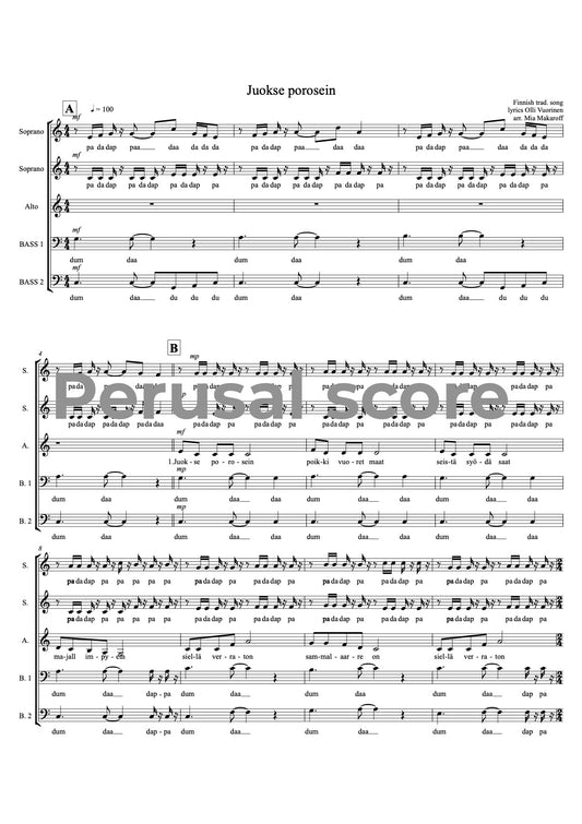 Juokse porosein SSATB